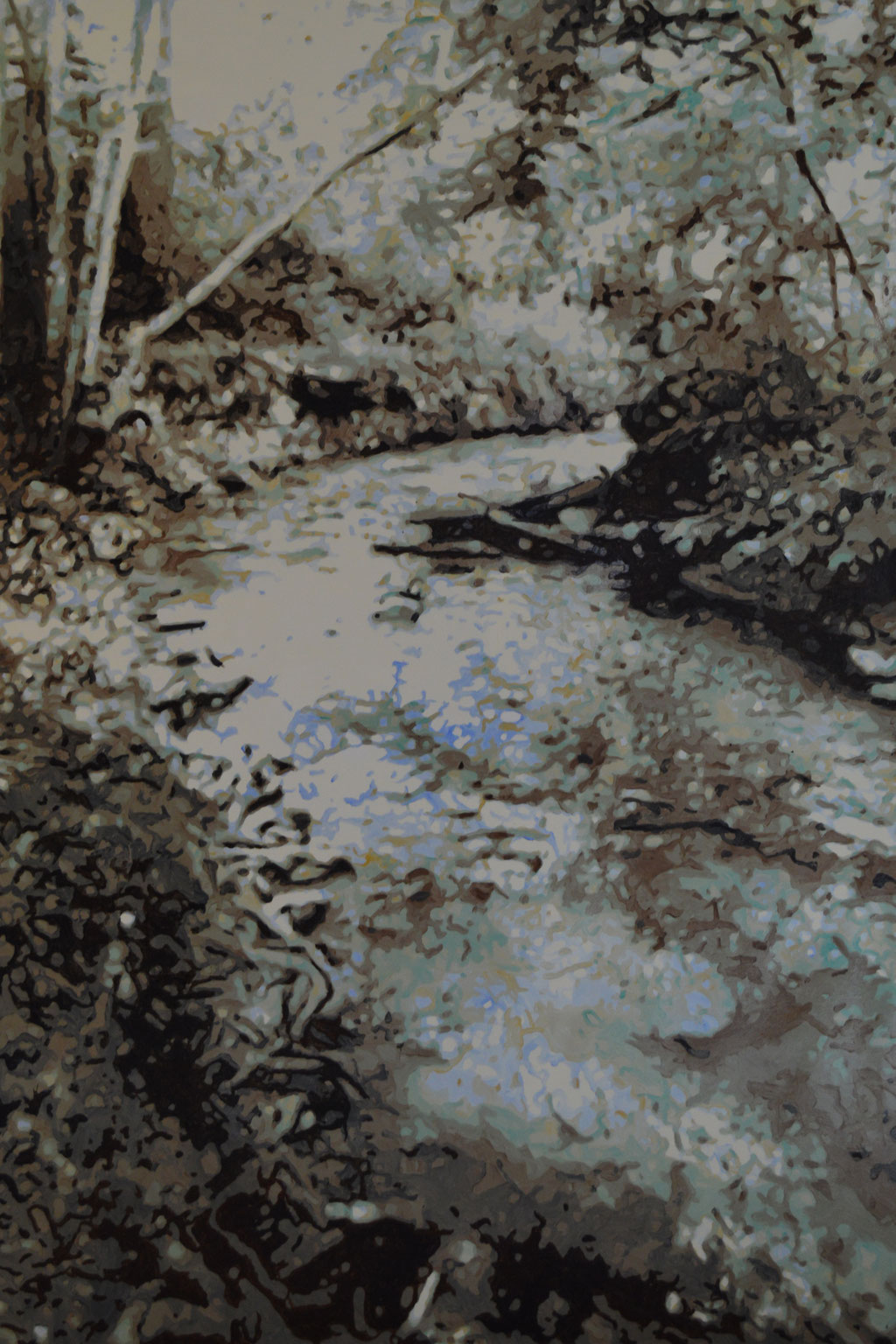 Bord de l'orbize 3, 2025, huile sur toile, 85 cm x 102 cm