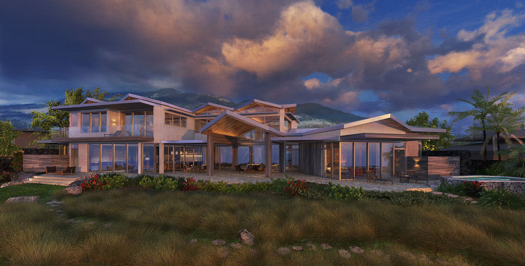 Hawaii - Oceanfront Retreat - Pure Form Architecture - Mike Hopper Design+Illustration