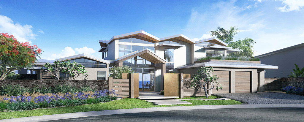 Hawaii - Oceanfront Retreat - Pure Form Architecture - Mike Hopper Design+Illustration