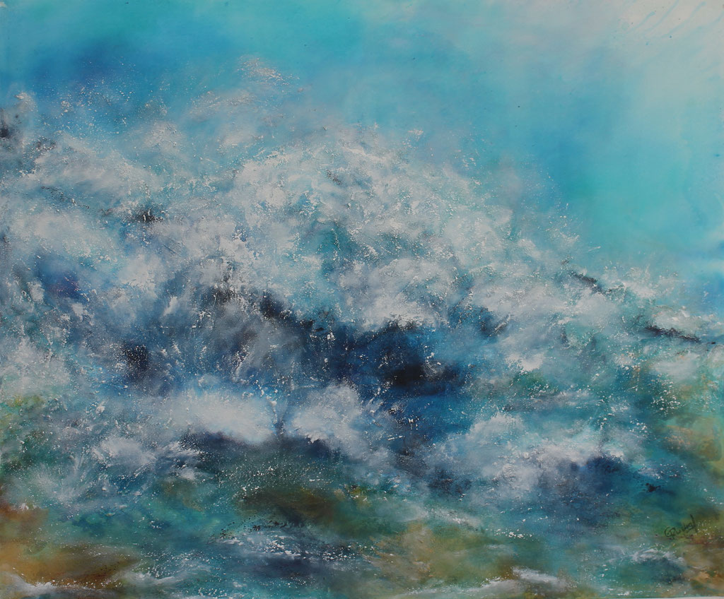 Gischt | Acrylmischtechnik | 100cm x 120cm | verkauft