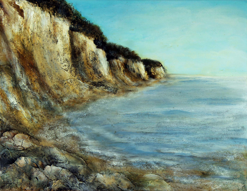Kreideküste | Acrylmischtechnik | 40cm x 50cm 
