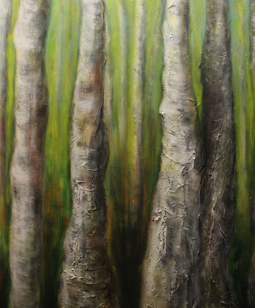 kleine Birken | Acrylmischtechnik | 60cmx50cm