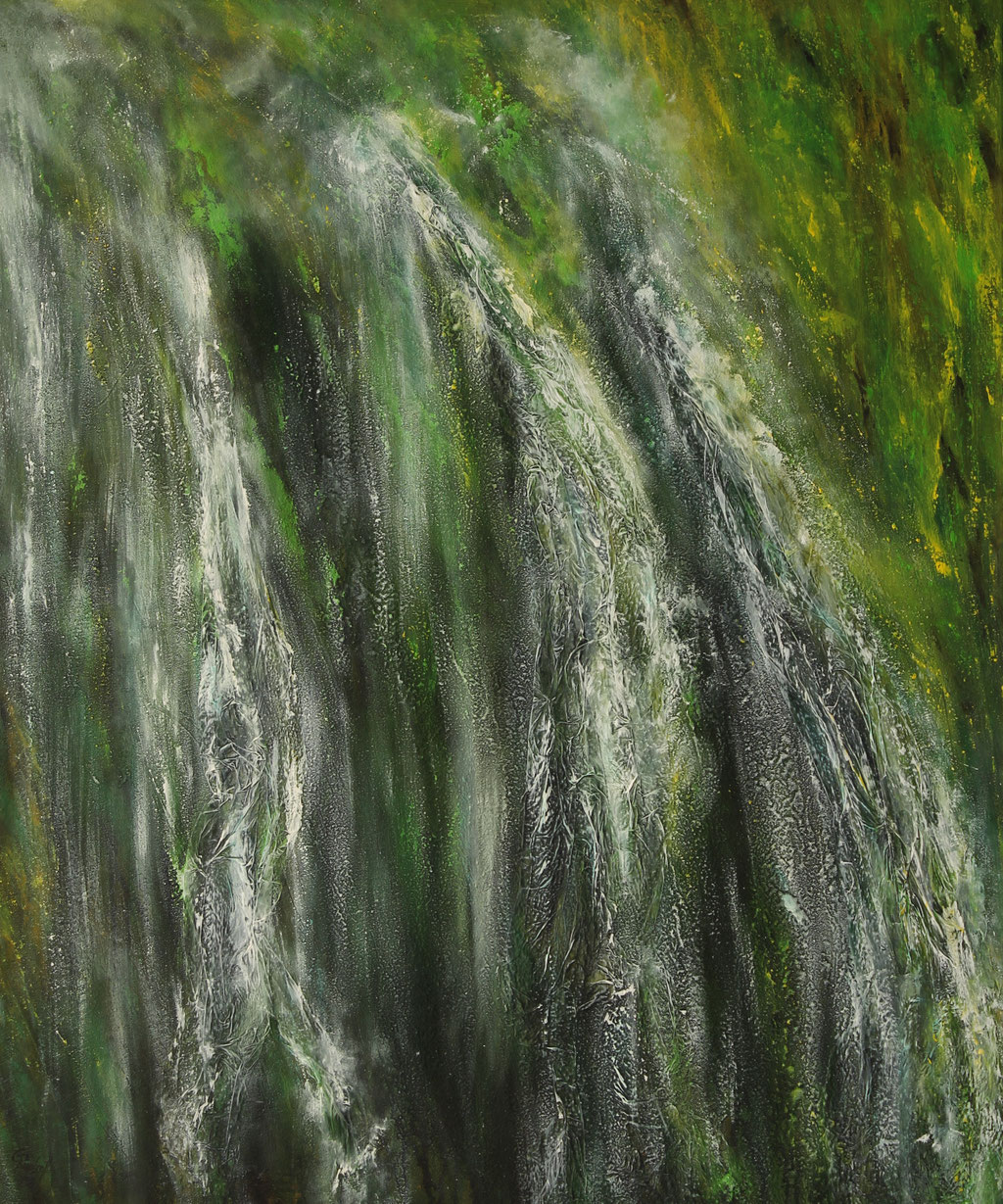 Wasserfall | Acrylmischtechnik | 120cm x 100cm