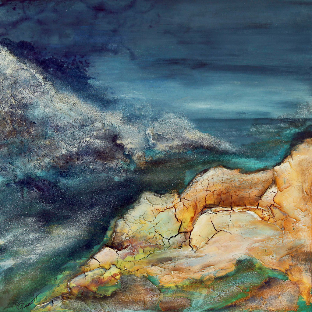 Wasser | Acrylmischtechnik | 40cm x 40cm | gerahmt
