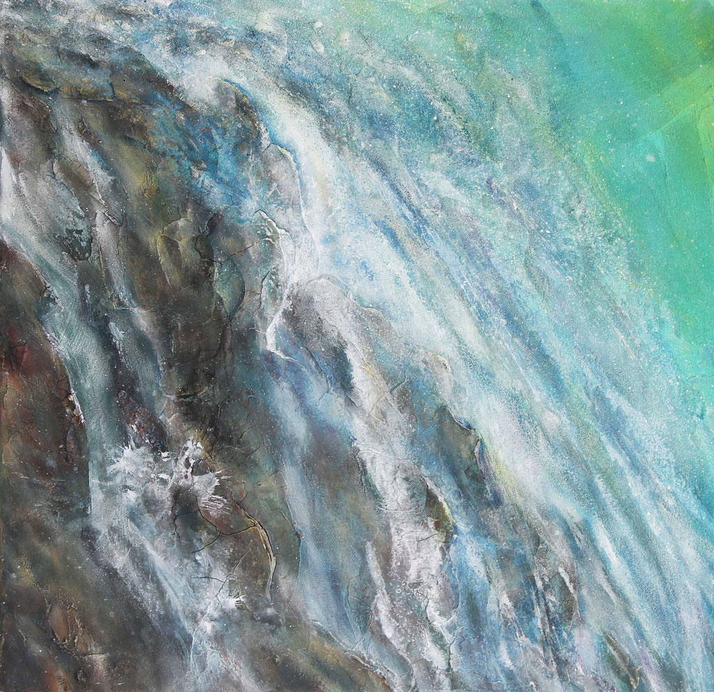 Waterfall I Acrylmischtechnik I 50cm x 50cm