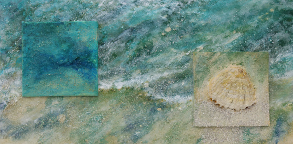 Spülsaum | Acrylmischtechnik | 20cmx40cm    verkauft 