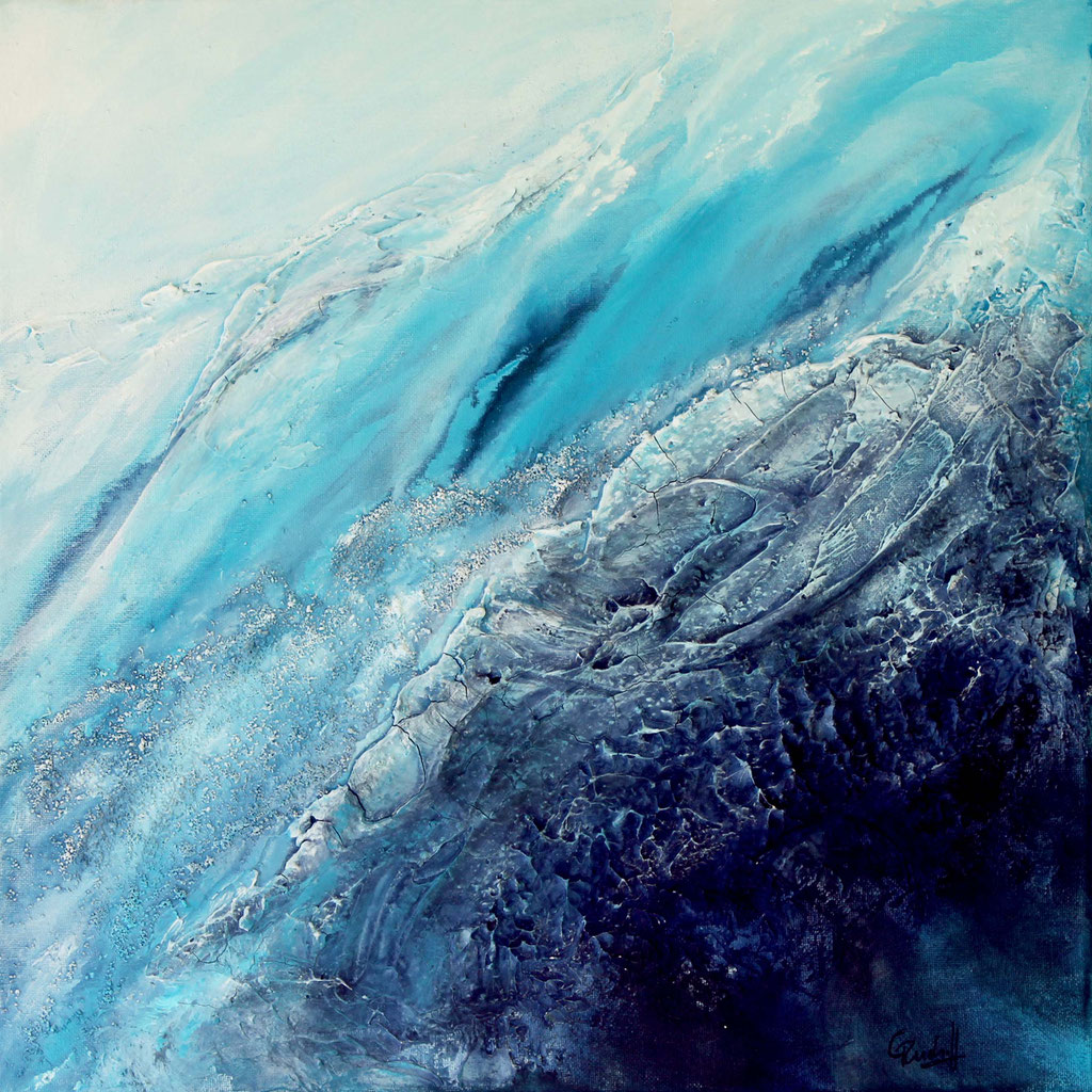 Eismeer | Acrylmischtechnik | 40cm x 40cm | gerahmt