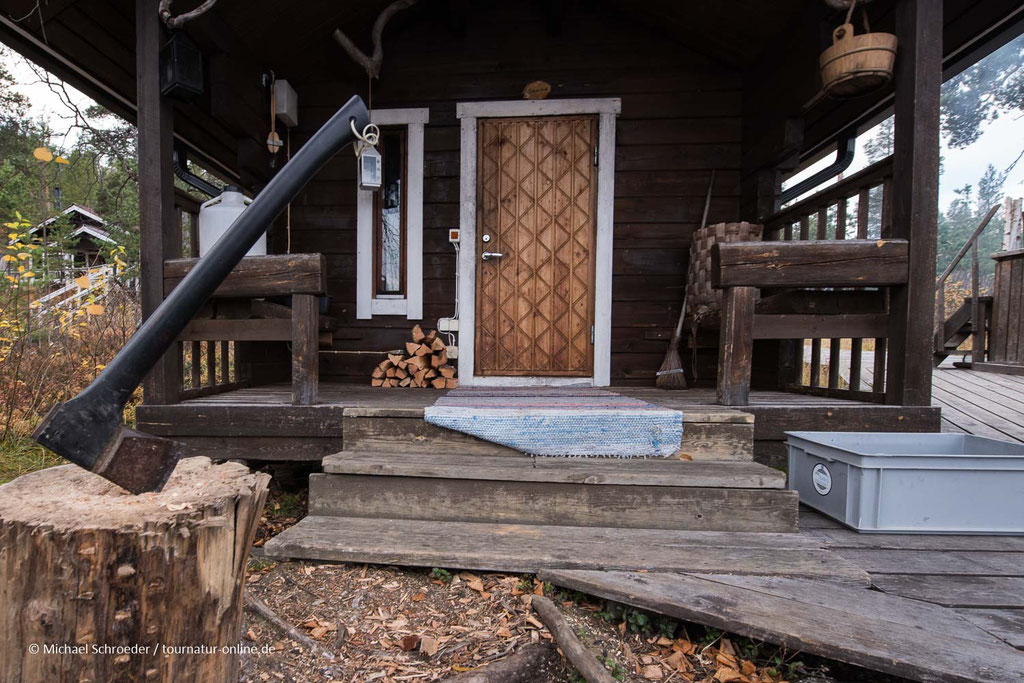 Sauna mit Blick auf den See