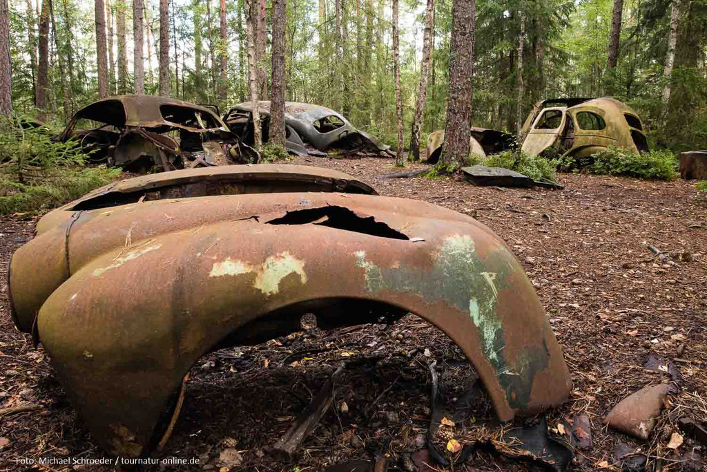 Autofriedhof im Kyrkö Mosse
