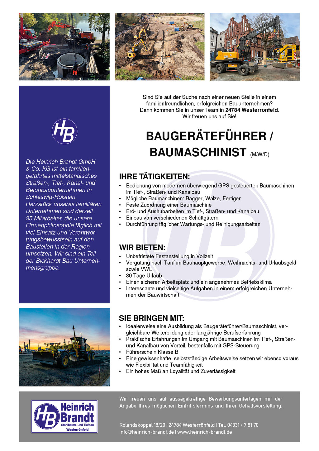 Baugeräteführer / Baumaschinist (m/w/d)