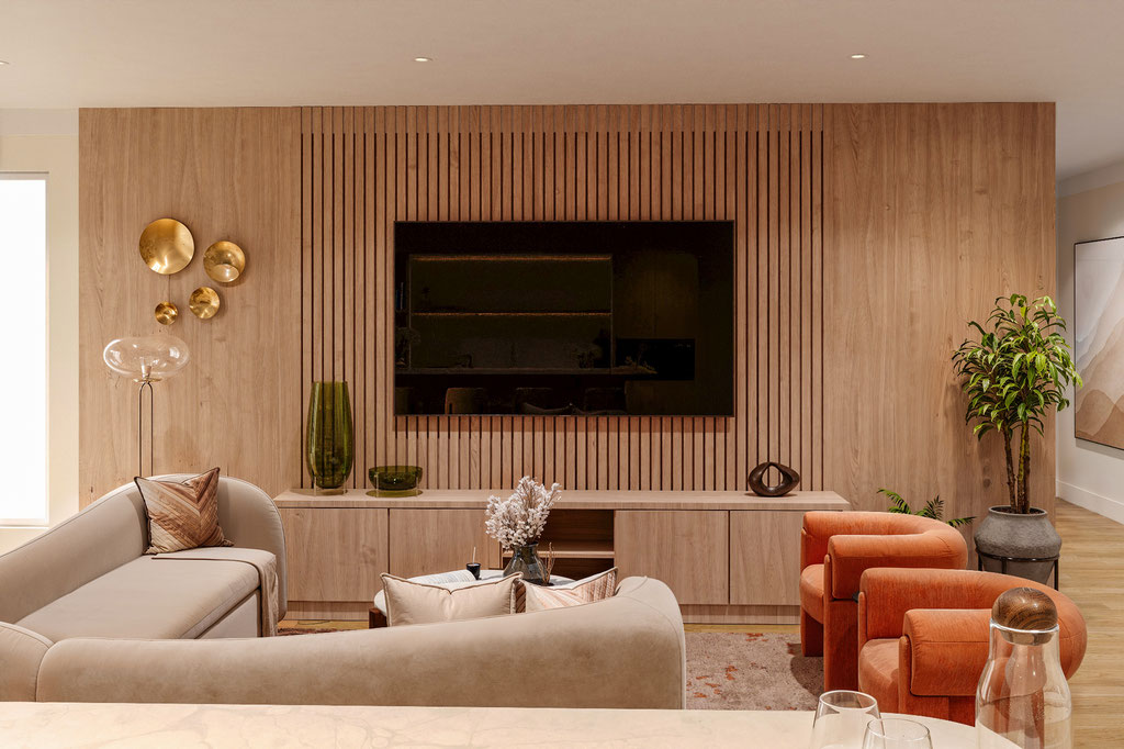 luxury living room interior visualization for interior design studio - Dionis Studio