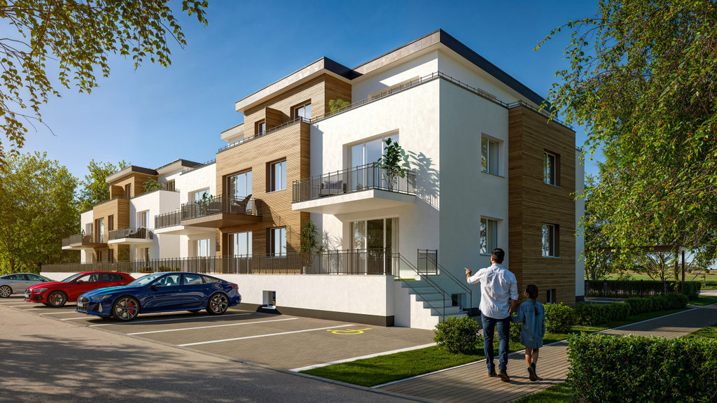  modern residential development architectural visualization Germany - Dionis Studio