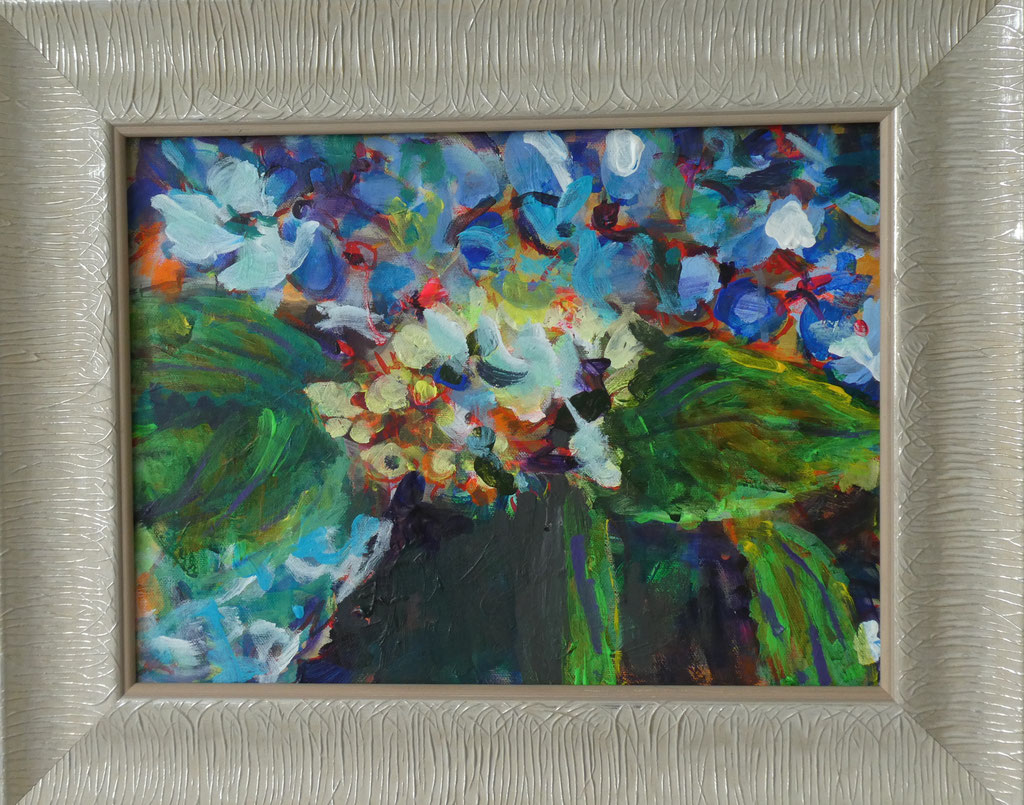 Hortensien 7,  30x40,  acrylic on canvas 