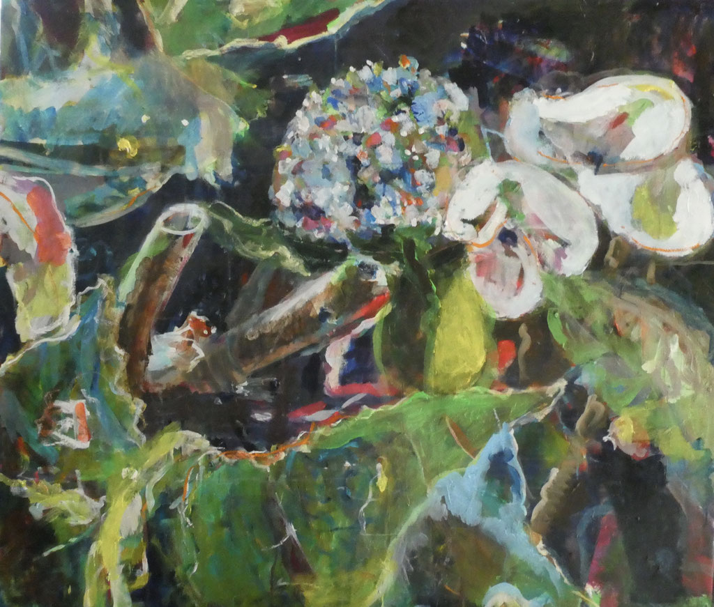 Hortensien 8,  95x110,  acrylic on canvas 
