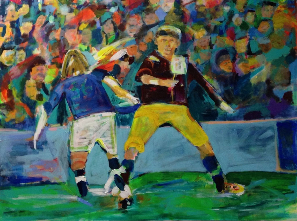 Fußball 1, 120x160, acrylic on canvas