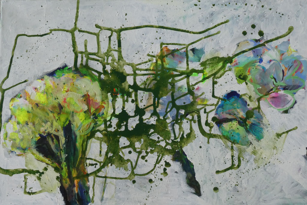 Hortensien 5,  60x90,  acrylic on canvas 