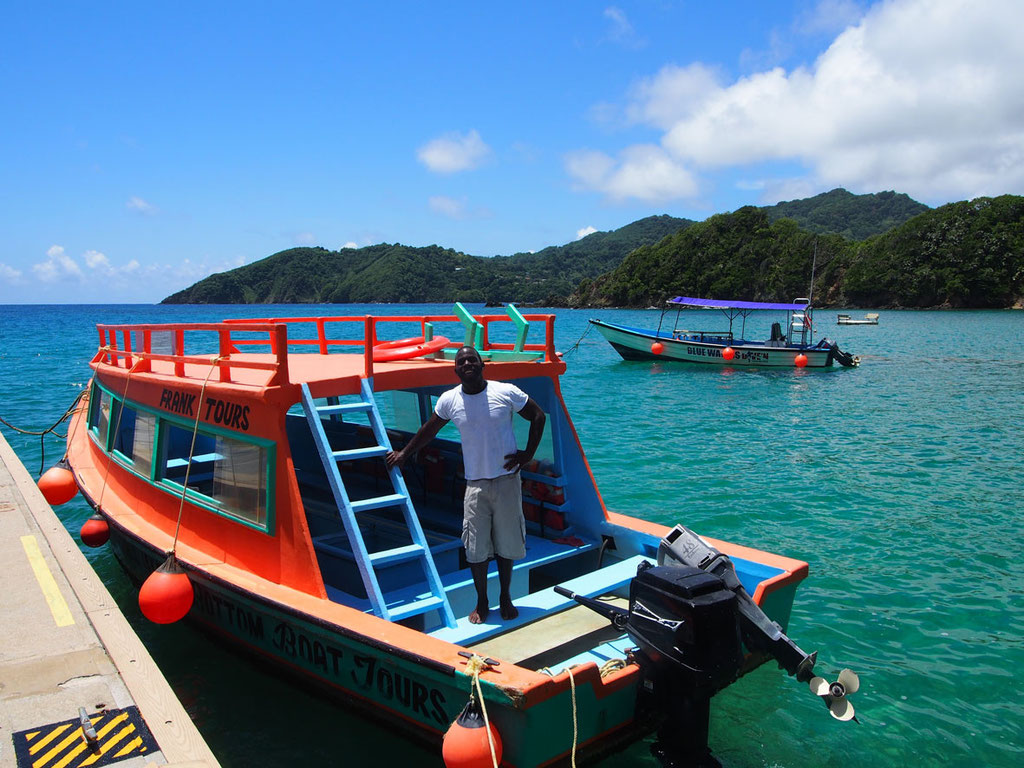 Tobago: Ausflug zur Vogelschutzinsel Little Tobago mit dem Glasbodenboot