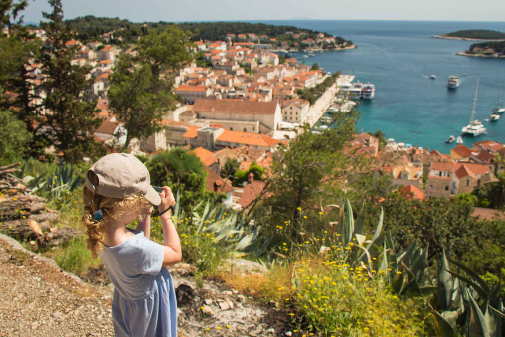 Views of Hvar on the way up to the Fortress