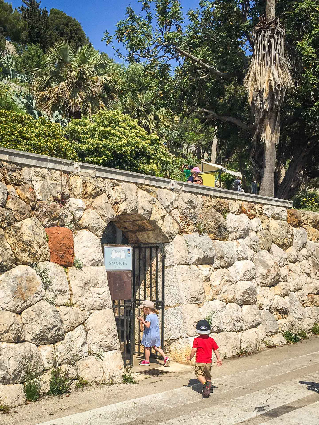 Walking up to the Fortress in Hvar Croatia with Kids