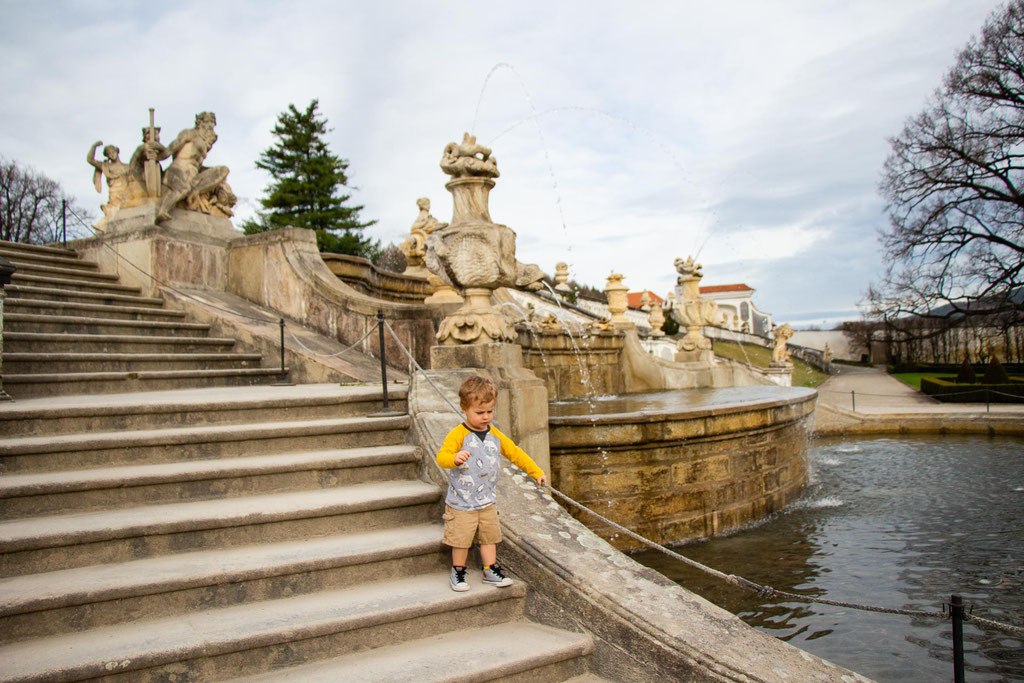 Visiting Cesky Krumlov with kids - beautiful Castle Gardens