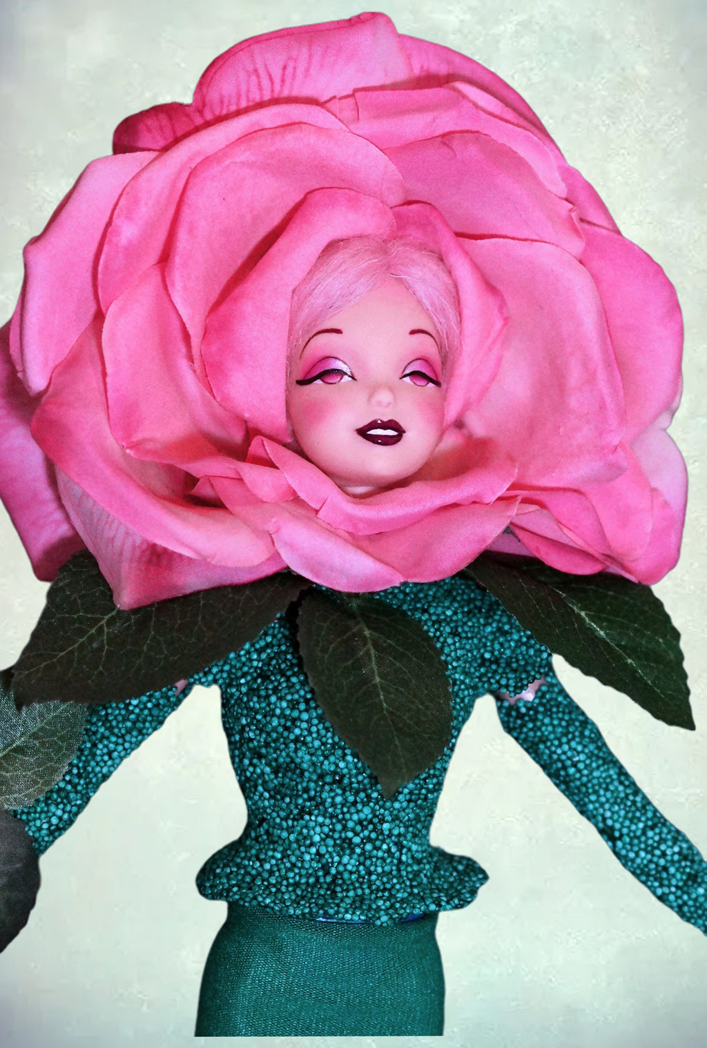 Pink Rose OOAK doll from Alice in Wonderland