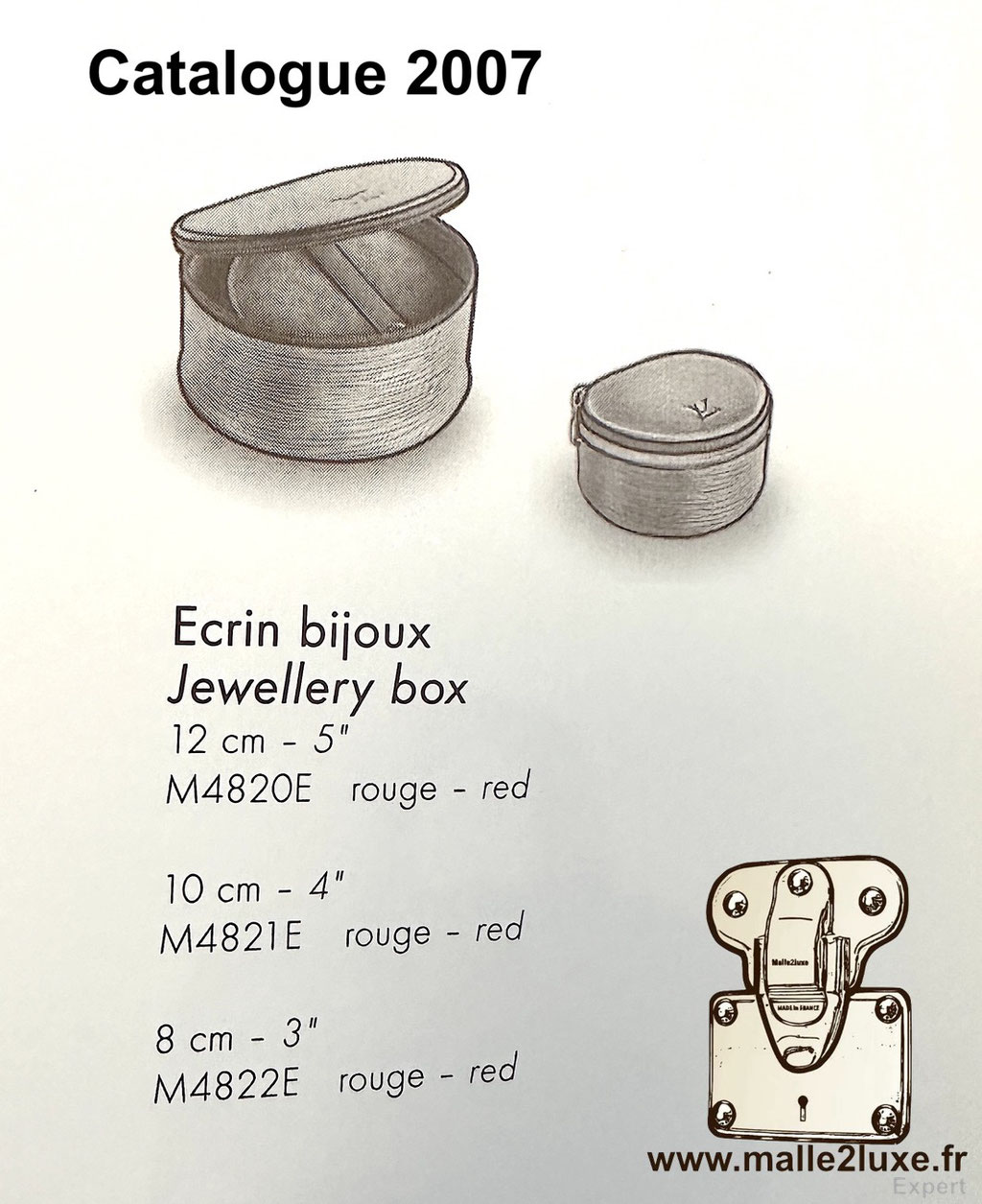 M4821E - M48217 - Ecrin à bijoux Louis Vuitton catalogue 2007