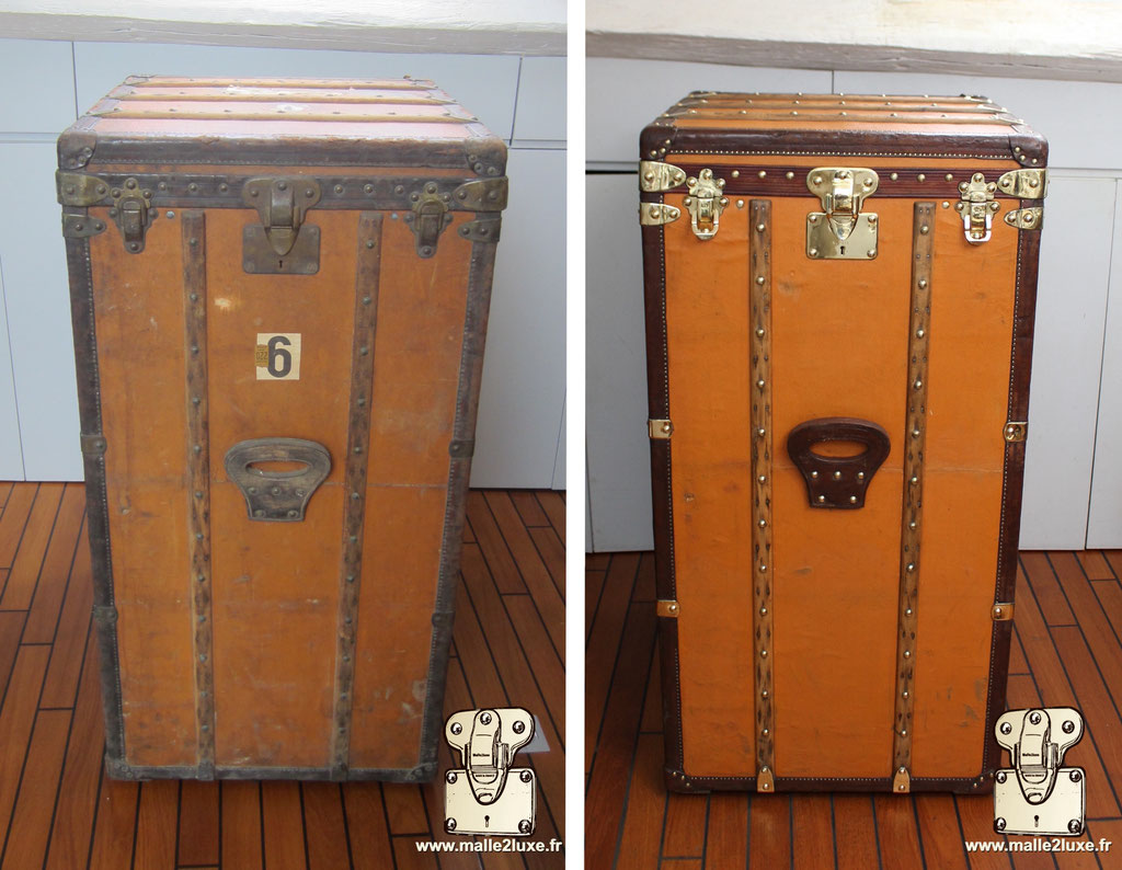 1910's Louis Vuitton Travel Secretary Trunk / Malle secretaire a linge  Vuitton