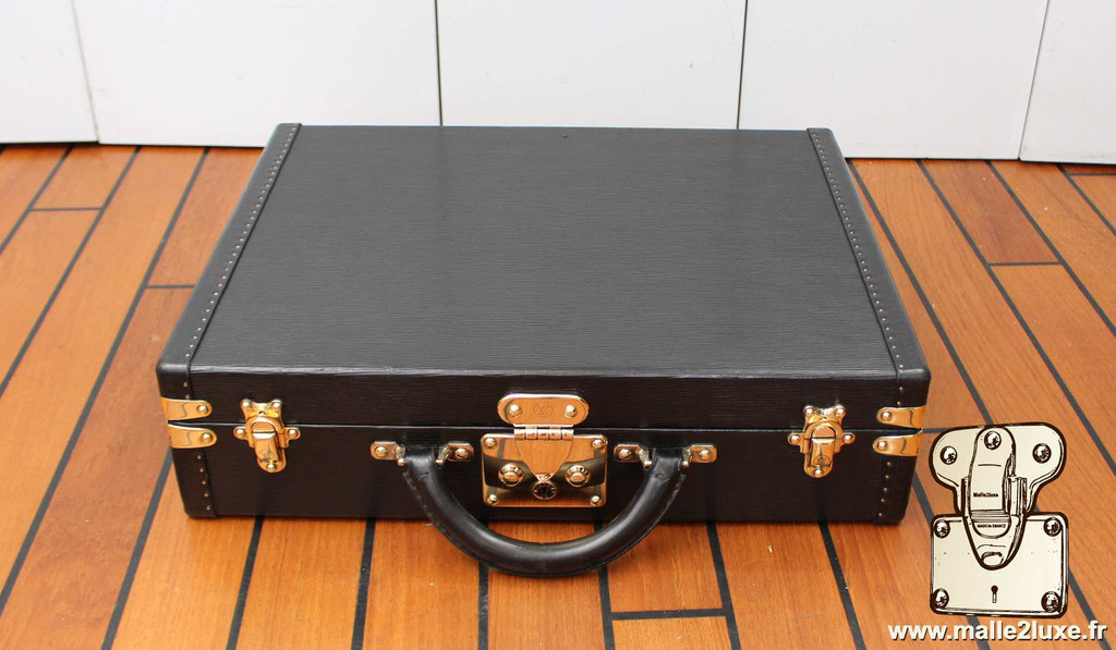 Valise président Louis Vuitton cuir epi noir