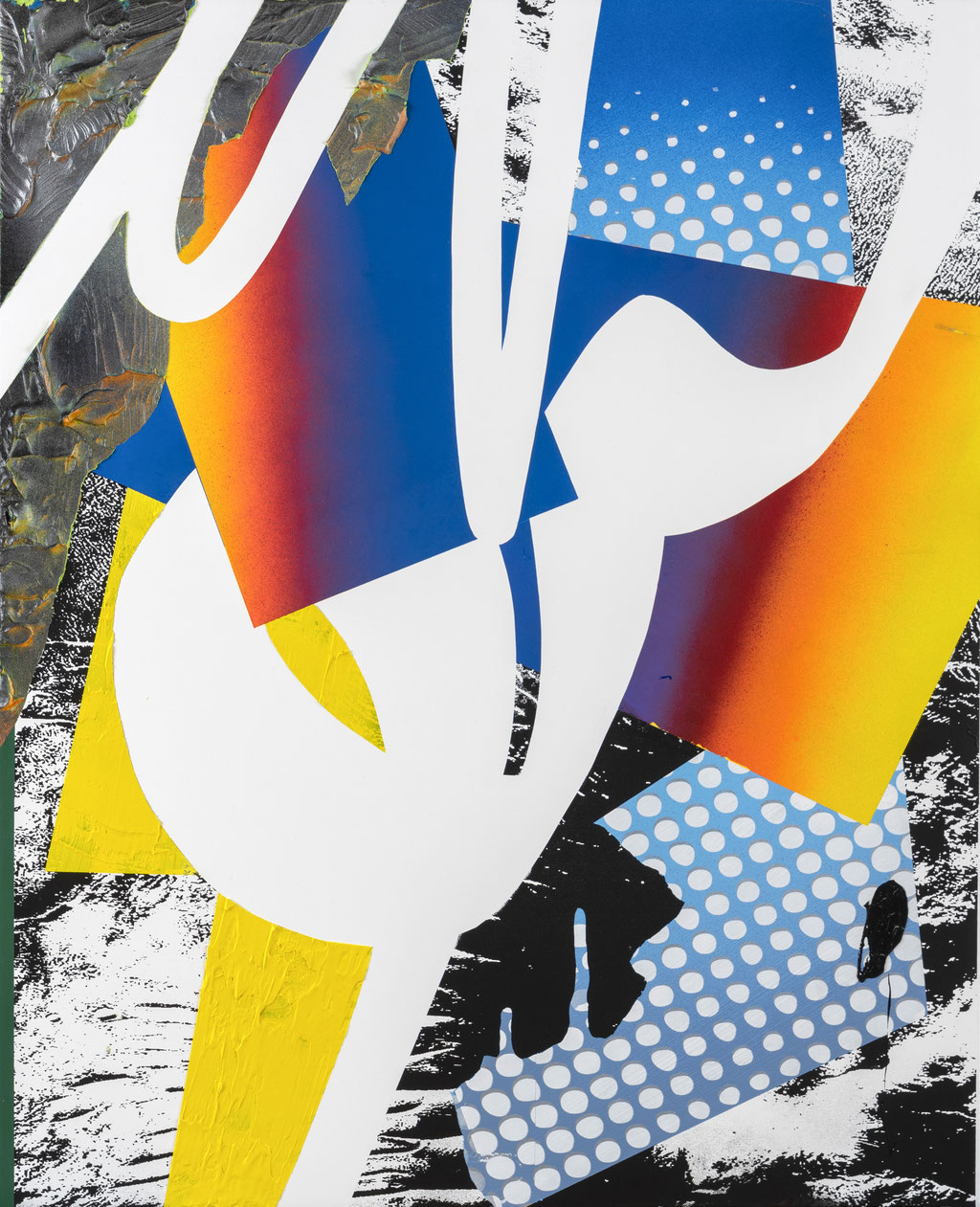 components of FORM-lightning/2020/H803xW652xD50mm（F25）/wood panel,cotton cloth,acrylic,spray/photo by Saki Maebata