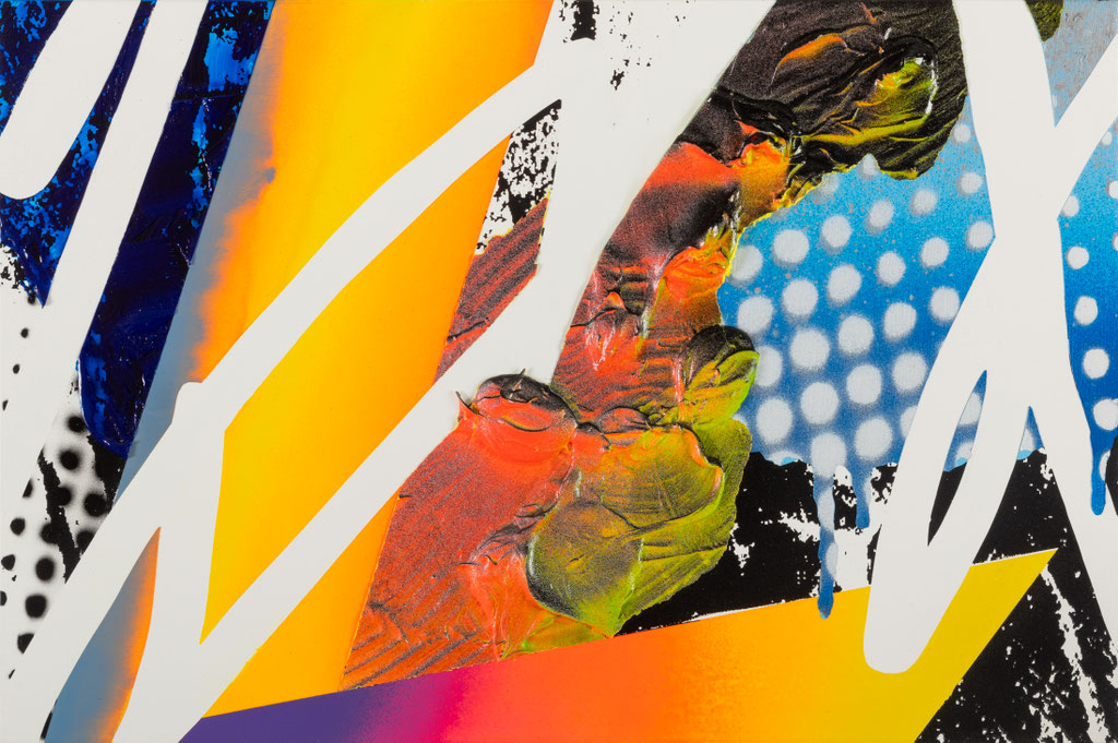 components-seesaw 4/2020/H220xW333xD50mm(P4)/wood panel,cotton cloth,acrylic,spray/photo by Saki Maebata