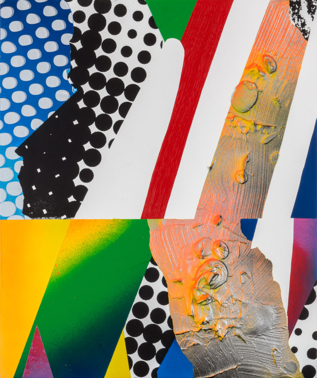  combination-quick 2 /2020/H455xW380xD50 mm(F8)/wood panel,cotton cloth,acrylic,spray/photo by Saki Maebata