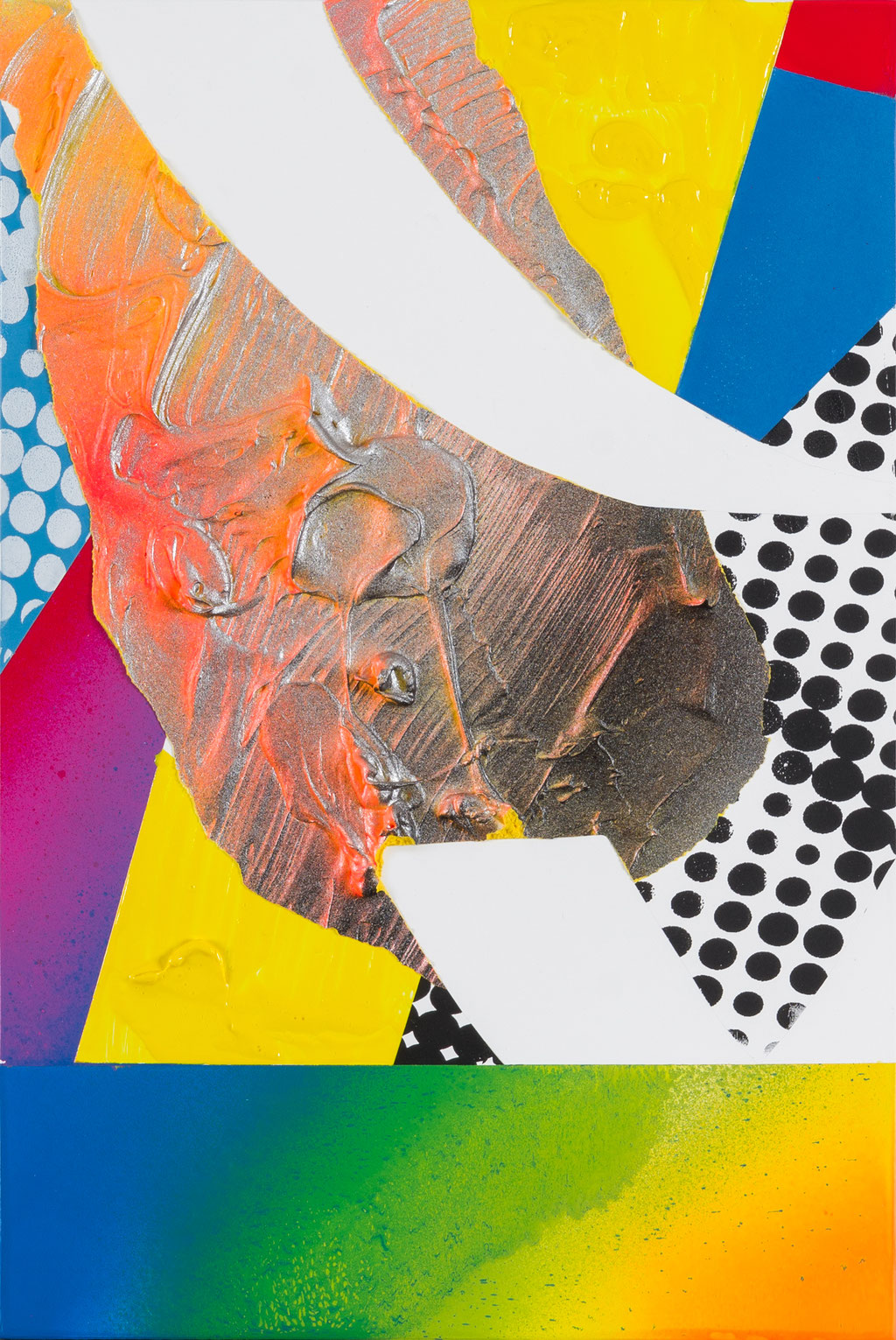  combination-quick 3/2020/H333xW220xD50 mm(P4)/wood panel,cotton cloth,acrylic,spray/photo by Saki Maebata