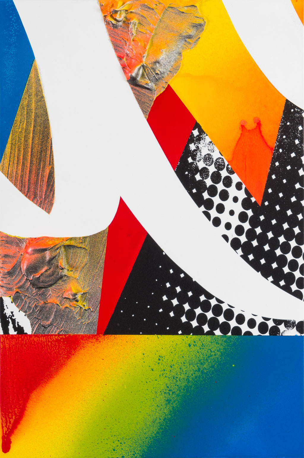 combination-quick 4  /2020/H333xW220xD50 mm(P4)/wood panel,cotton cloth,acrylic,spray/photo by Saki Maebata