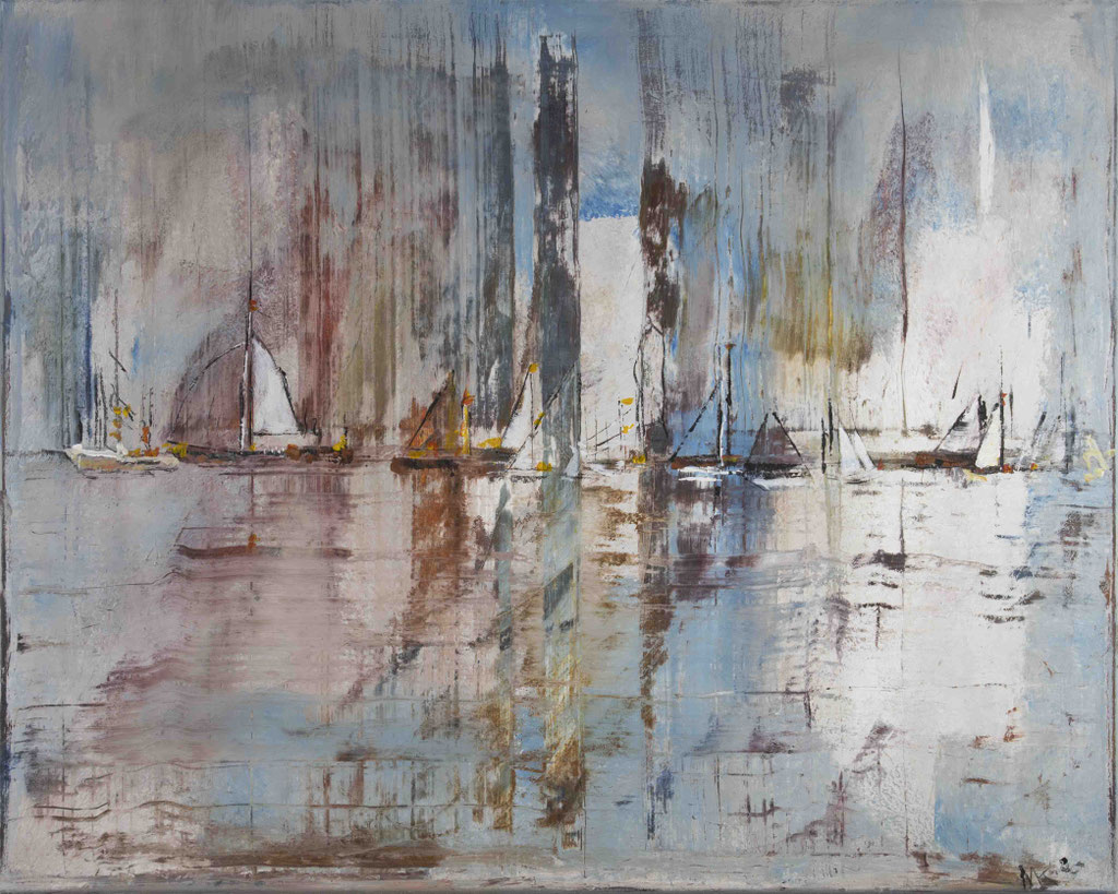 Monika Krömer - Spiegelung, 100 x 80 cm, Acryl auf Leinwand