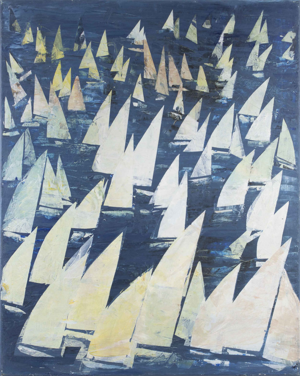 Monika Krömer - dunkles Meer, 80 x 100 cm, Acryl auf Leinwand