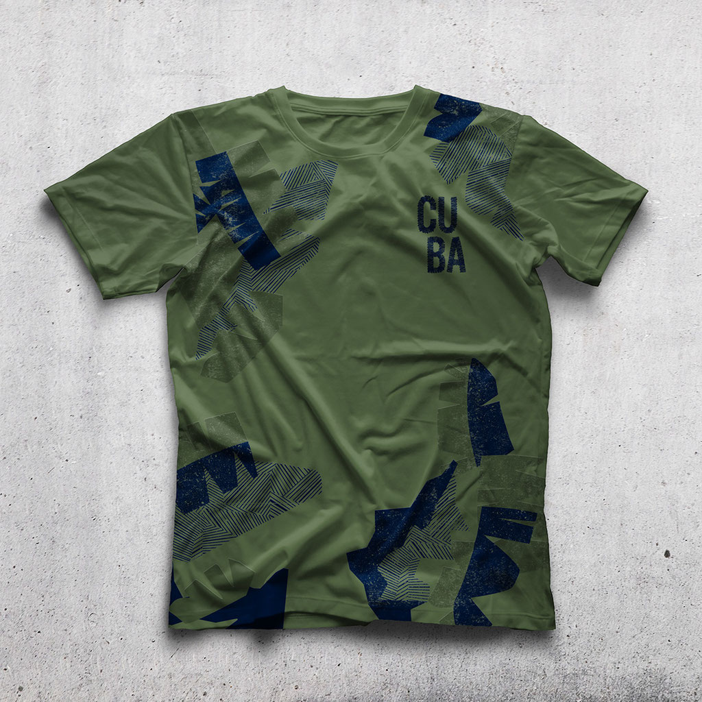 t-shirt with stylised leafs