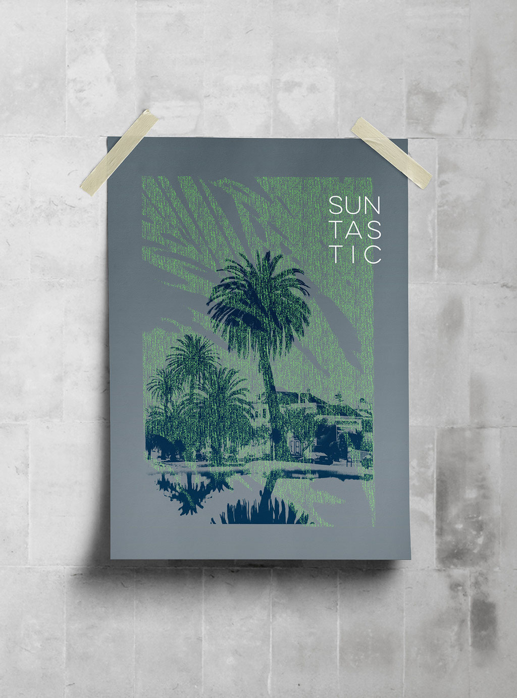 poster with print hanging on a wall