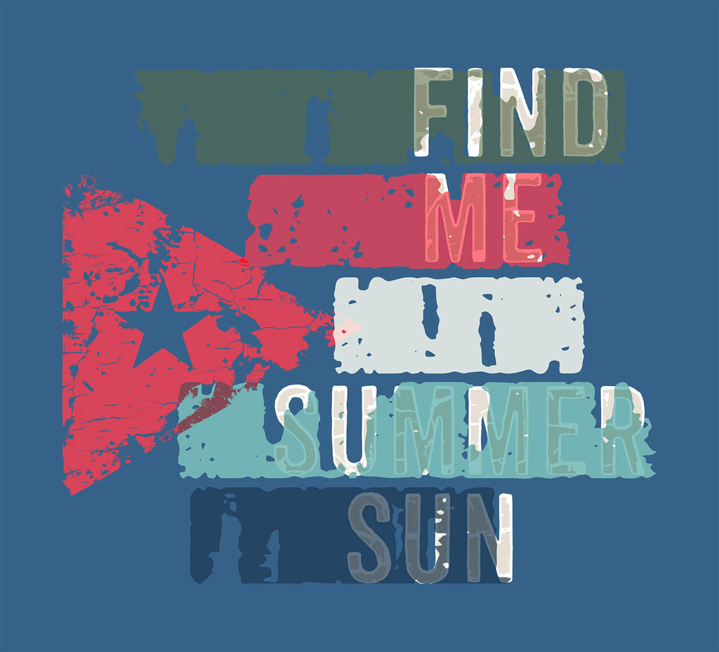 print with stylised cuban flag