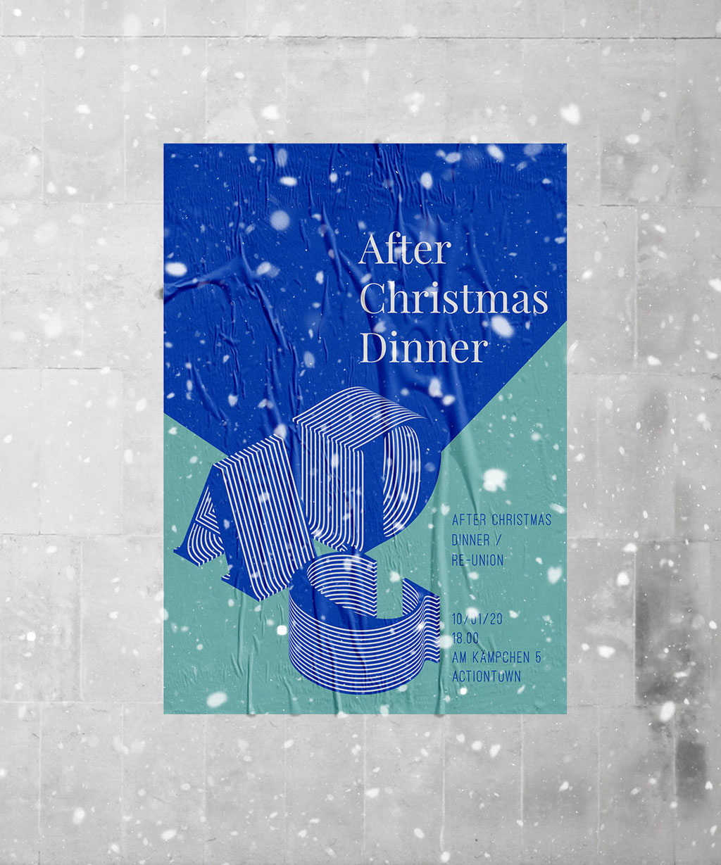 poster with 3D letters