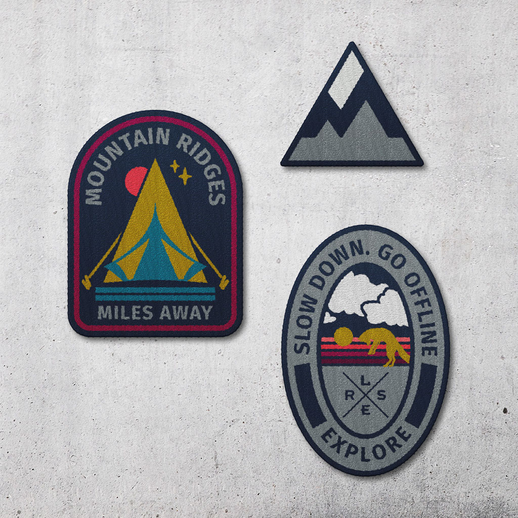 three badges