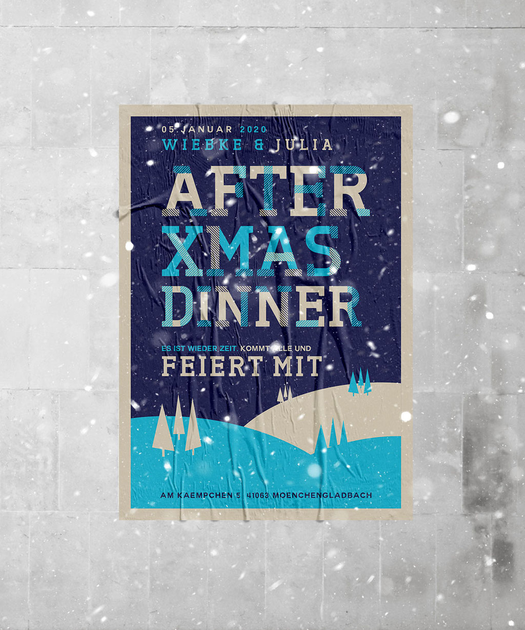christmas poster with wording