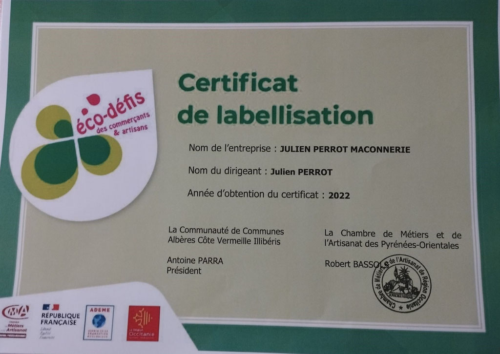 le certificat....