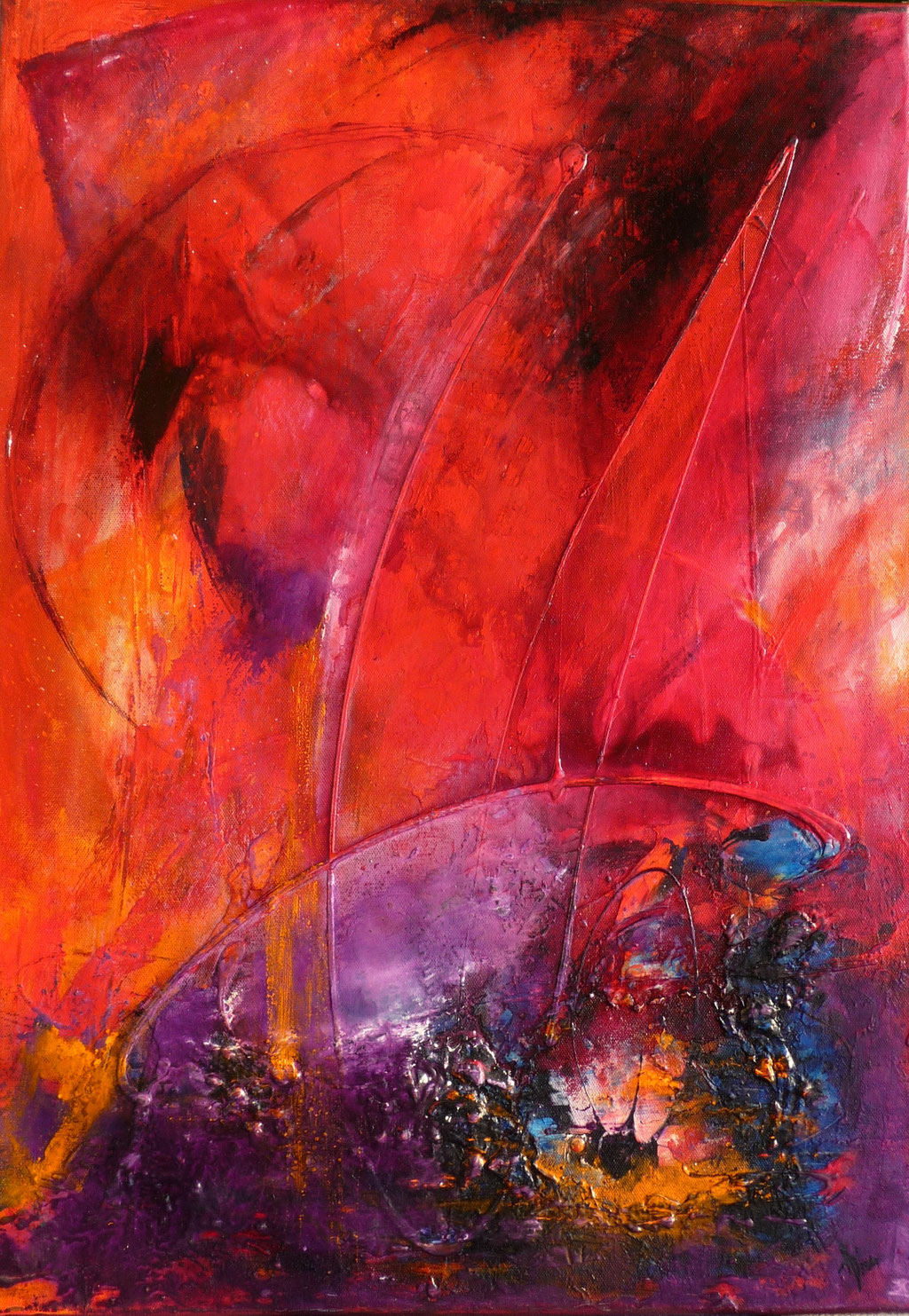 Acryl-Mischtechnik, Format 70x50