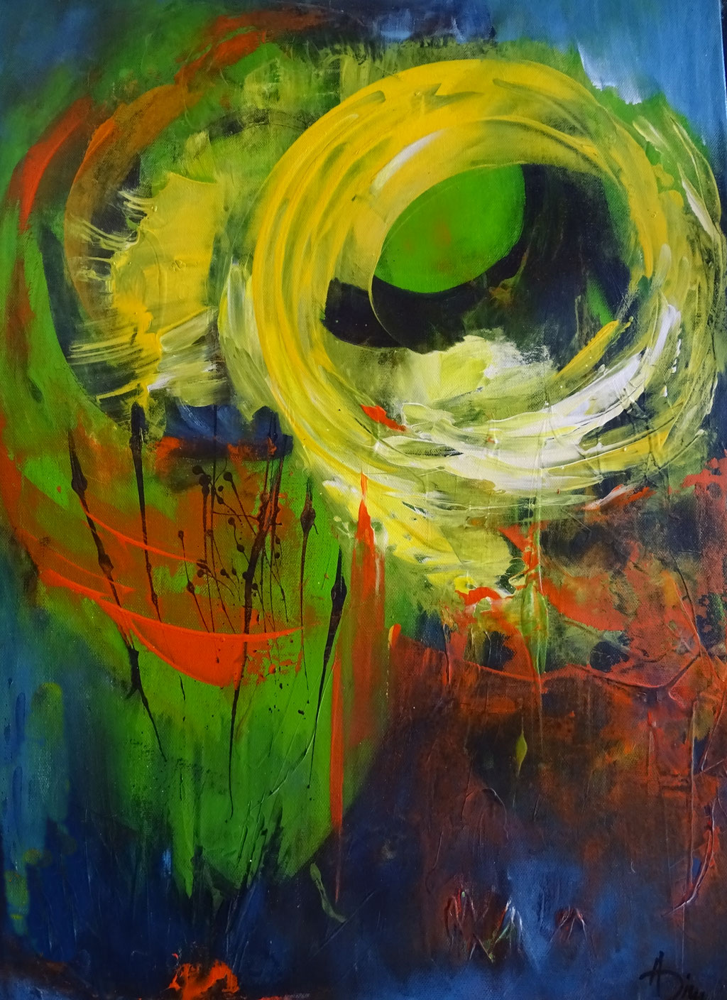 Acryl-Mischtechnik, Format 70x50