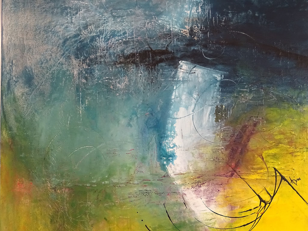 Acryl-Mischtechnik, Format 80x80