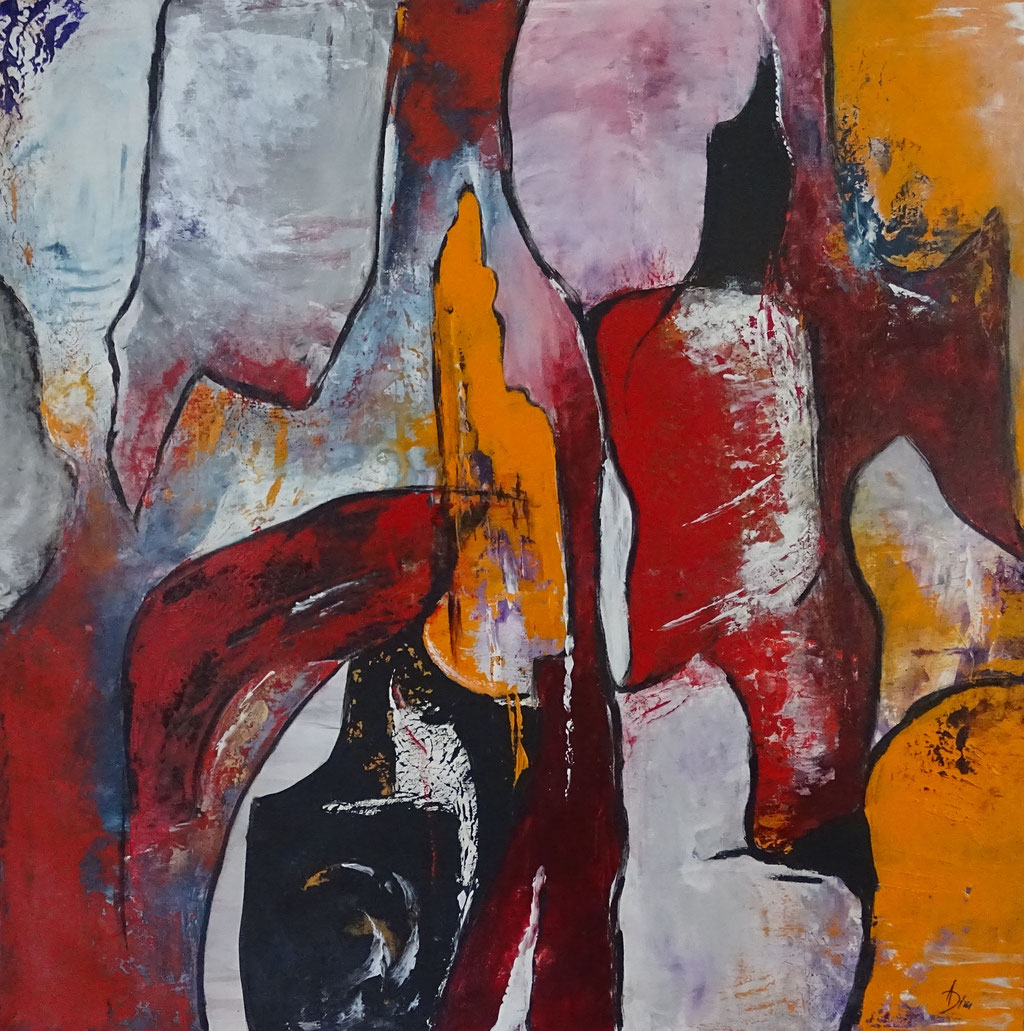 Acryl-Mischtechnik, Format 100x100
