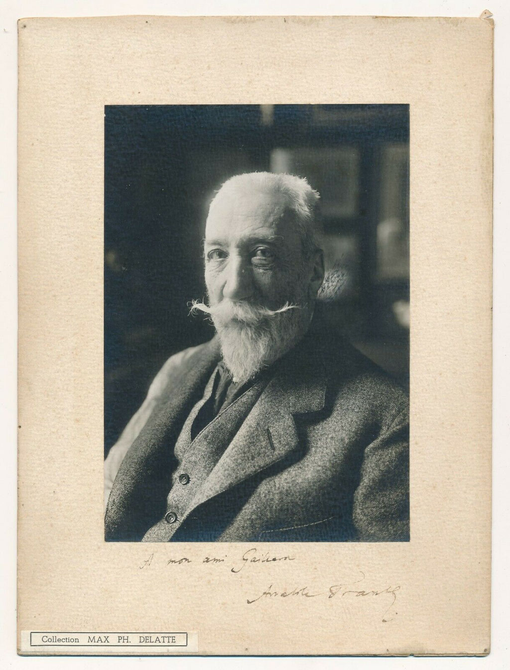 Anatole France portrait photographique signé et dédicacé