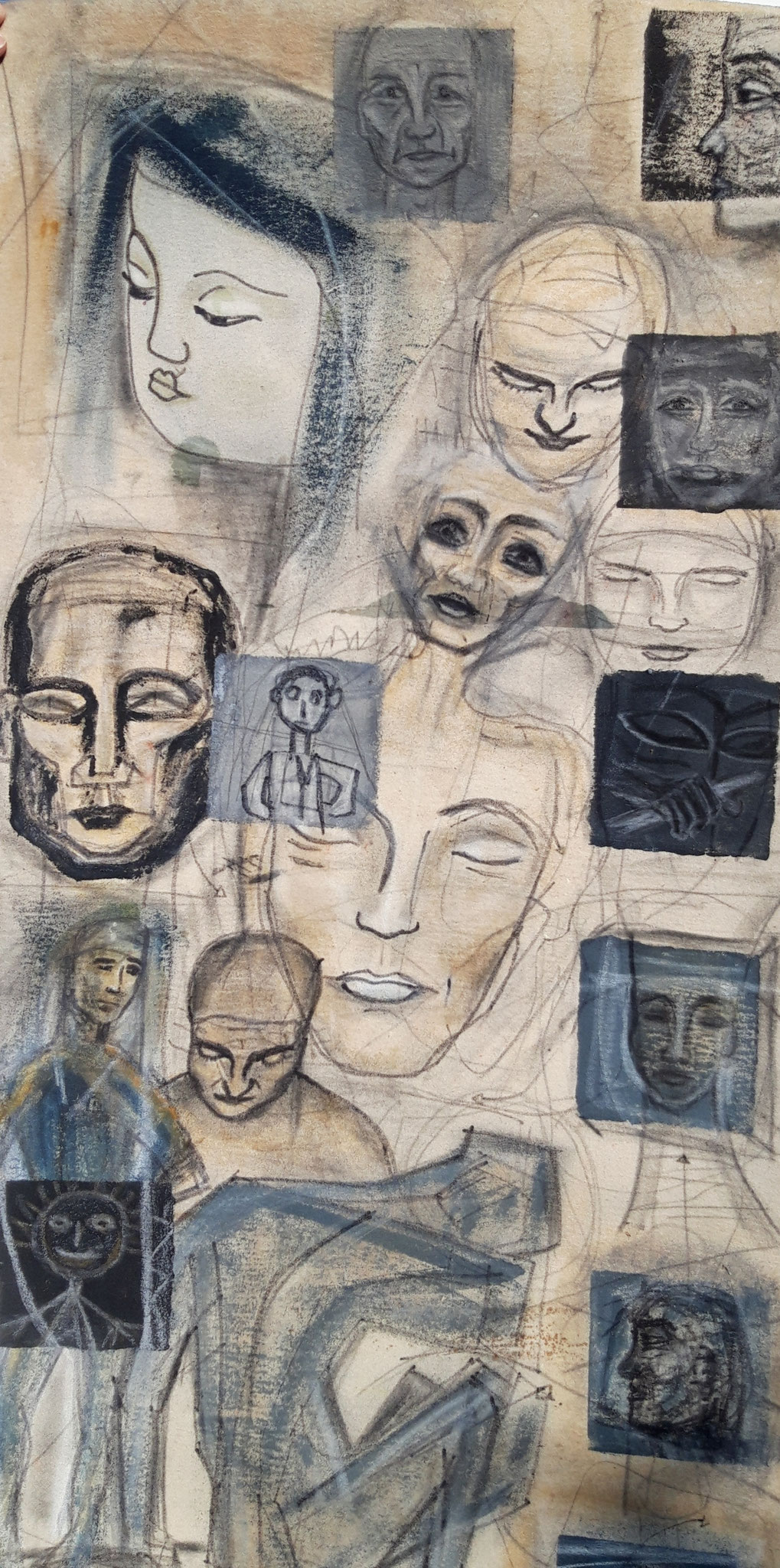 Nr. A 5  Acryl auf Filz  / 70x 120 cm