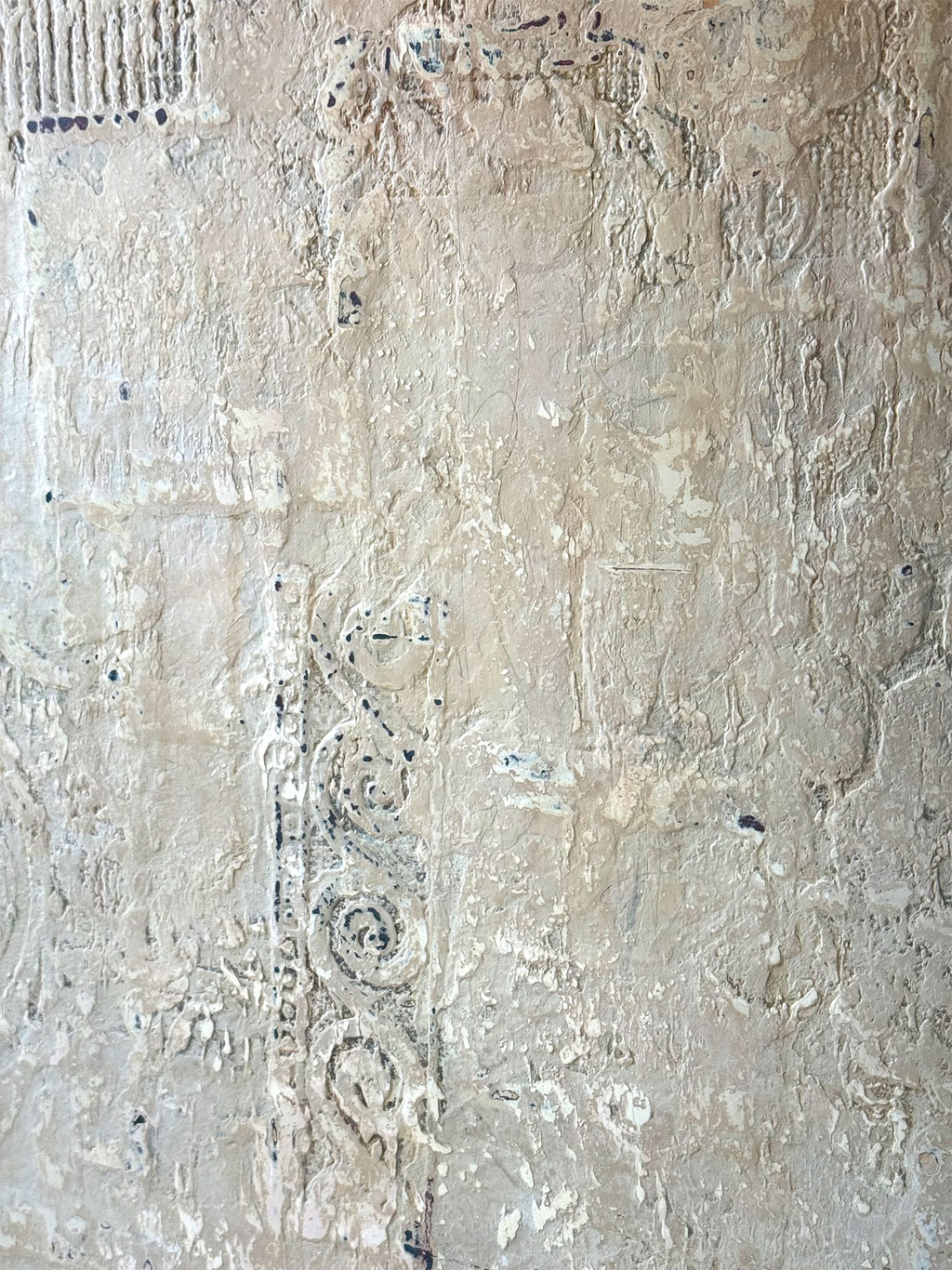 © Conni Altmann, Abstraktes Gemälde "Golden hour", Mixed Media mit Schlagmetall gold auf Sperrholz, ca. 100 x 100 x 2 cm, www.ateliertantetrulla.de
