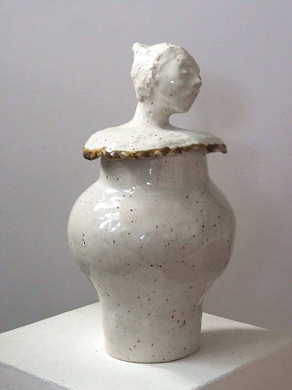 Keramikkunst Skulptur Vase Deckelgefäß, Kunst von Conni Altmann